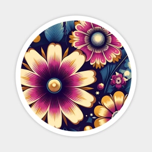 Purple Floral Magnet